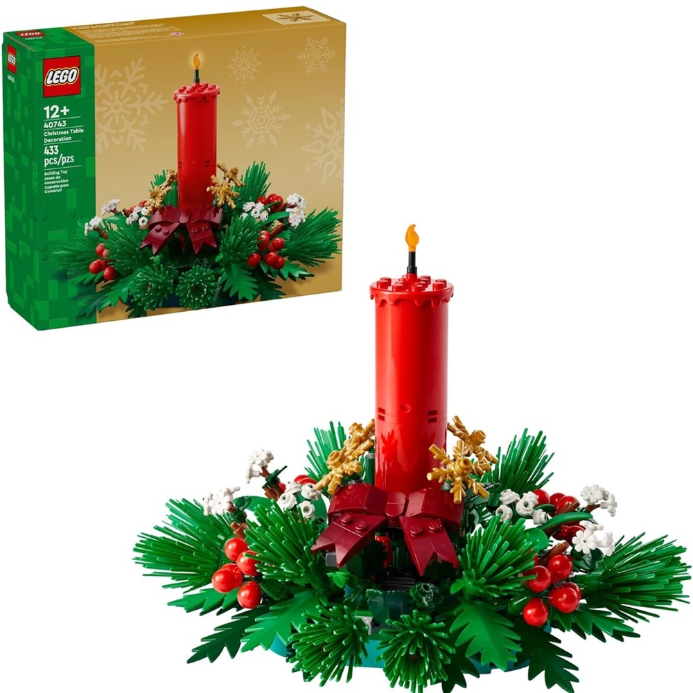 NWT Lego Red and Green Holiday Candle Set
